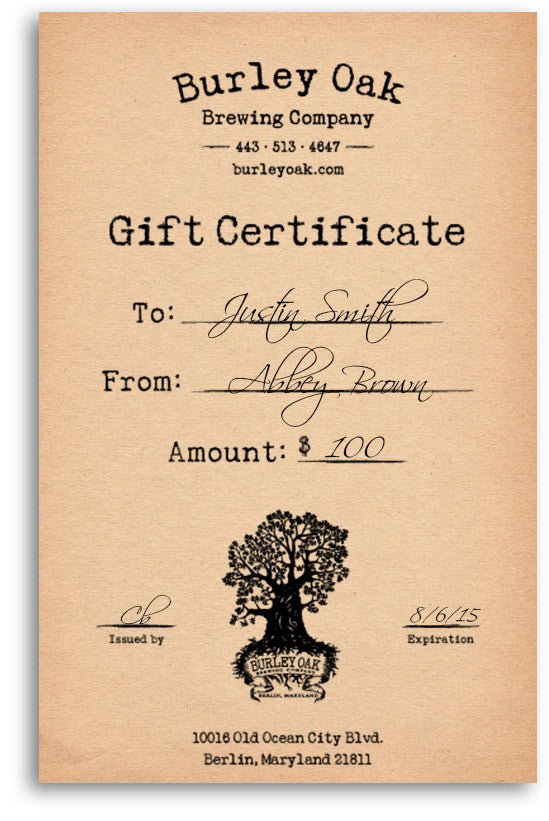 Gift Certificate