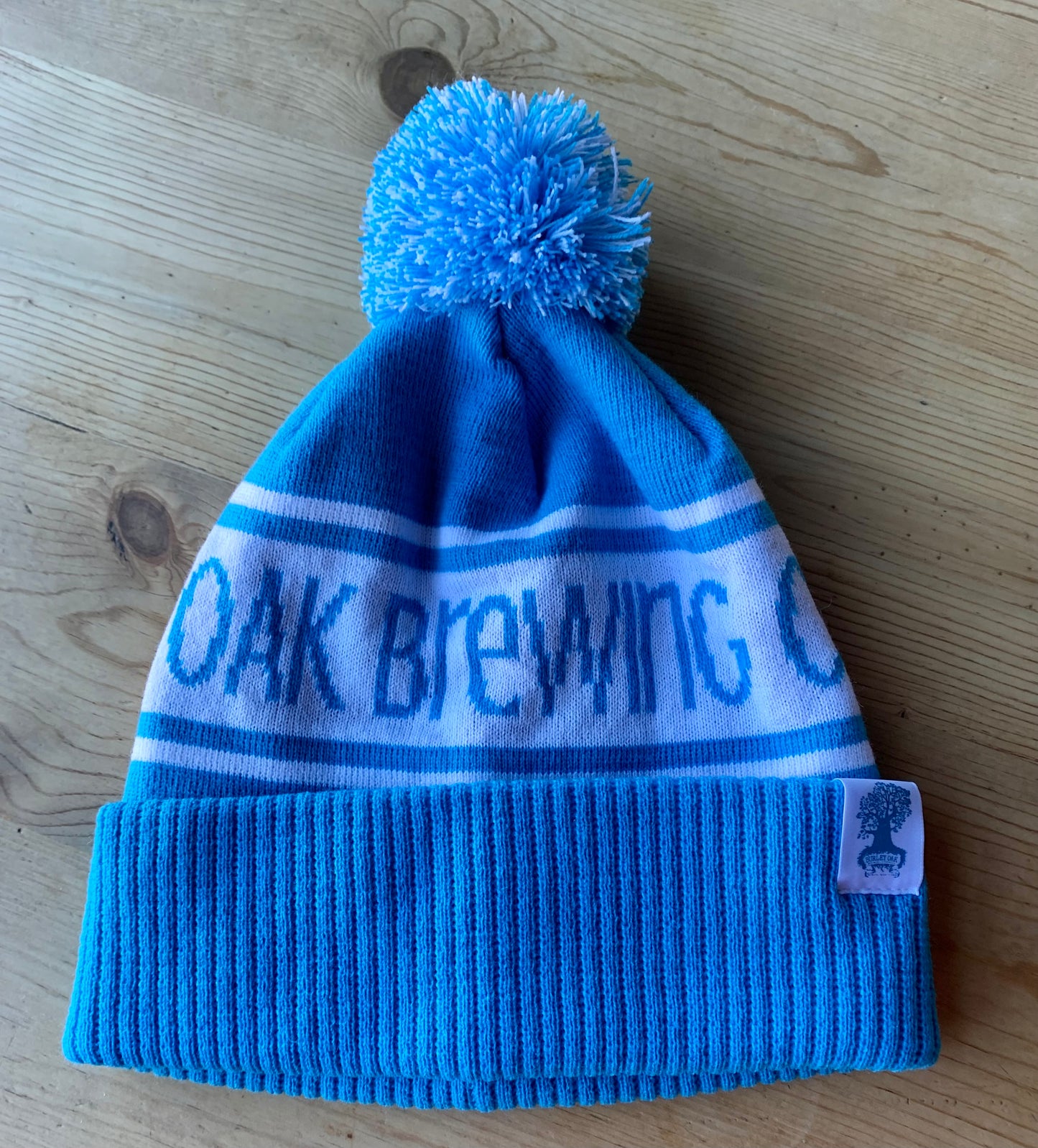 Burley Oak Light Blue Pom Pom Beanie