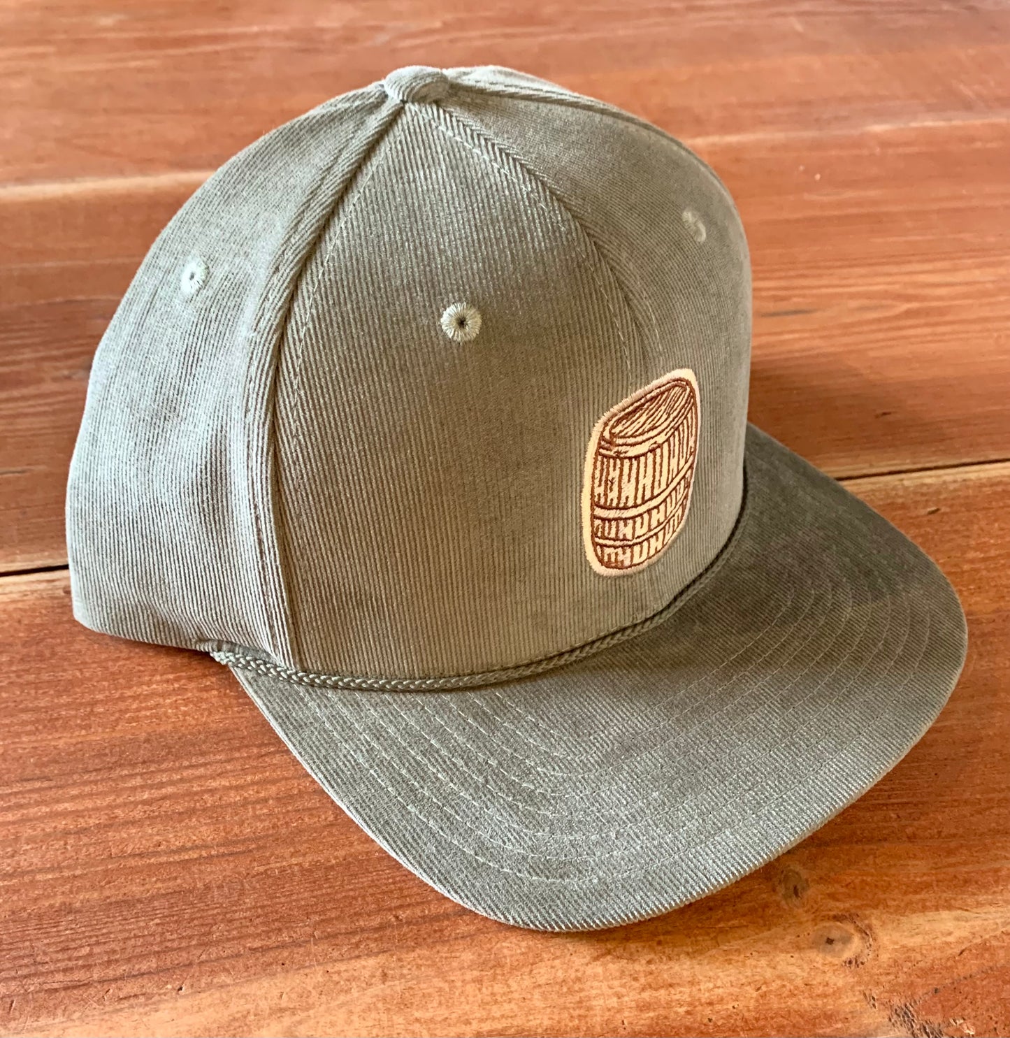 Burley Oak Corduroy Patch Barrel Hat
