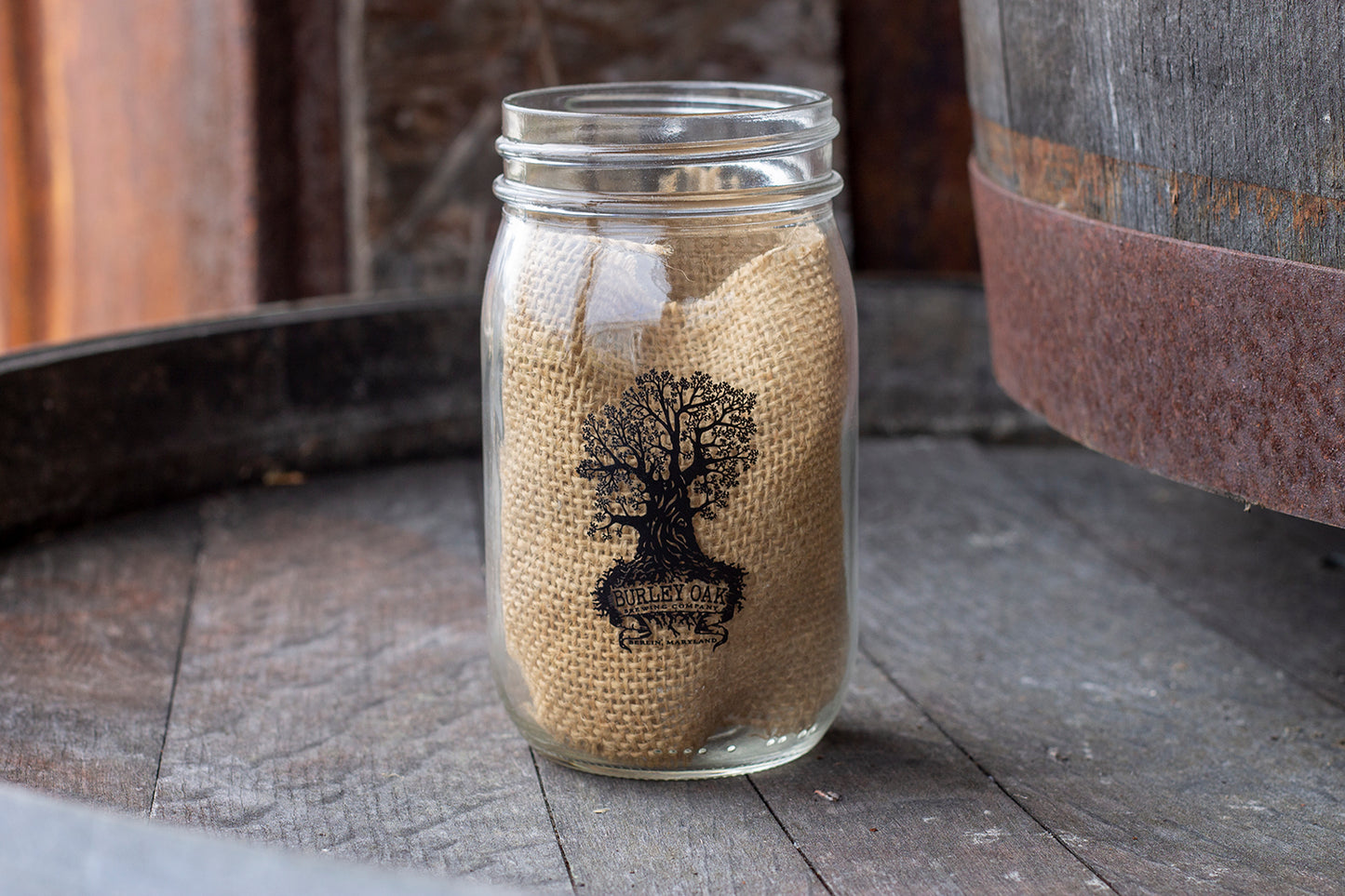 Burley Oak Mason Jar Glass