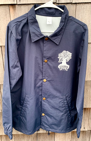 Water Resistant Navy Collared Coaches Jacket